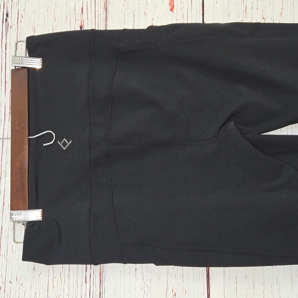 NWT BSP Black Flare Leggings Women’s Size Large Media Pocket Yoga Athletic Pants - Picture 10 of 15